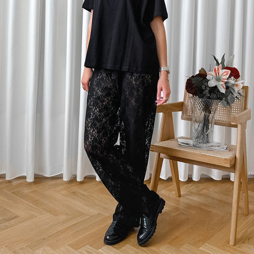 Women's Hollow Lace Trousers