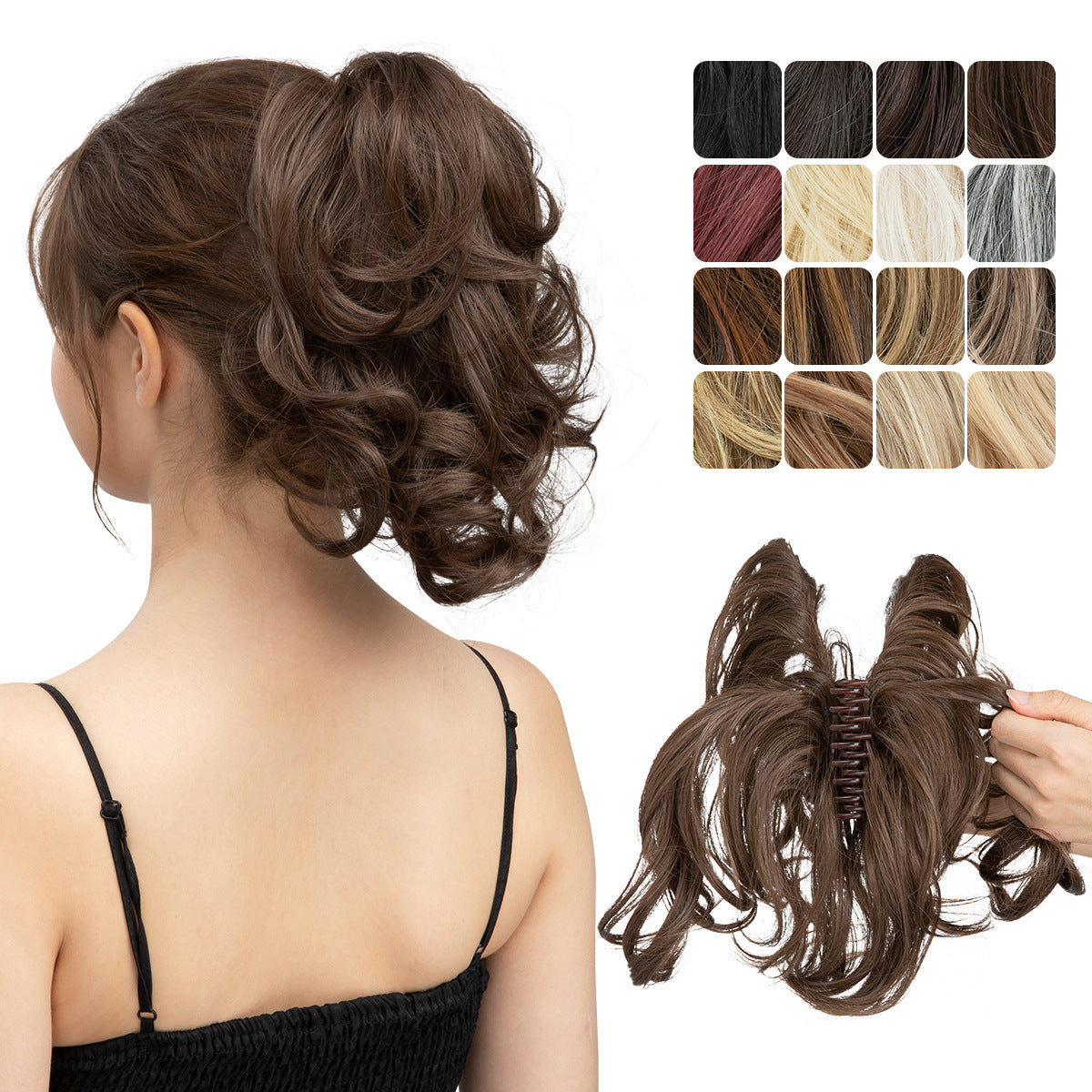 Wig Grip Ponytail Short Female Adjustable Fluffy Natural Short
