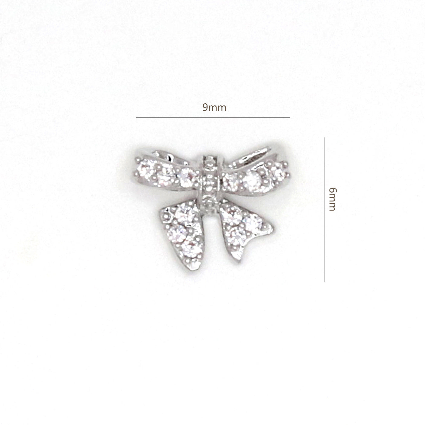 Bow Zircon Nail Ornament Zircon