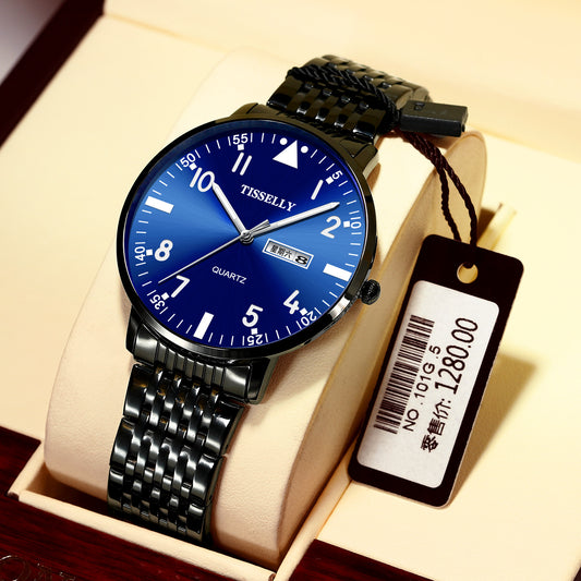 Herre Business Casual Stålbælte Quartz Ur