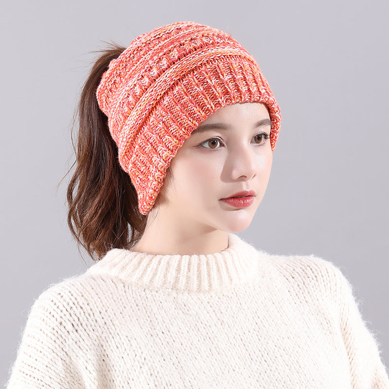 Winter New Warm Empty Top Knitted Woolen Hat