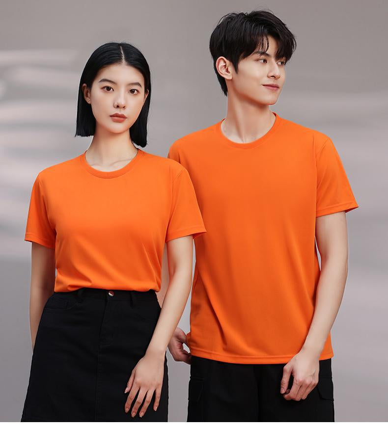Round Neck Mercerized Cotton White Short Sleeve