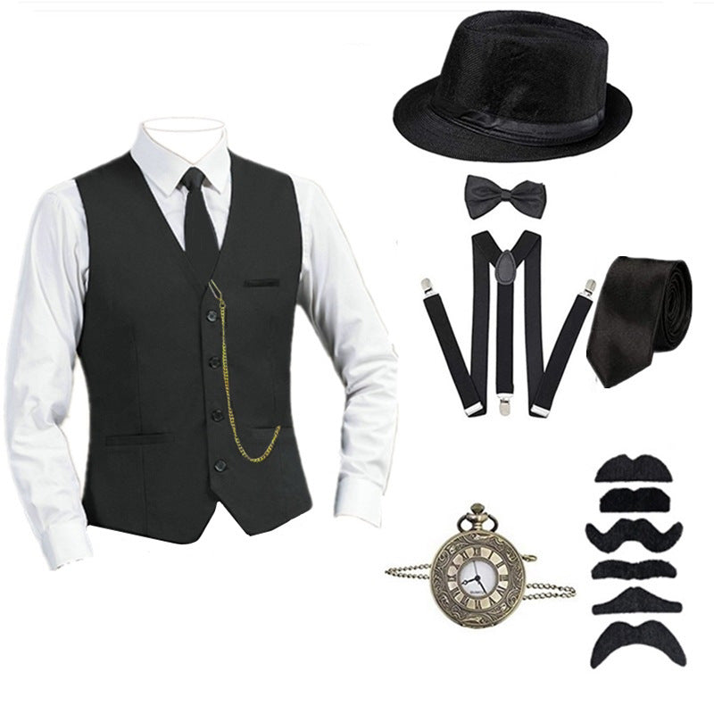 Herredragt Hip Hop Forlovelsesfest Cocktail Ærmeløs Slim Fit
