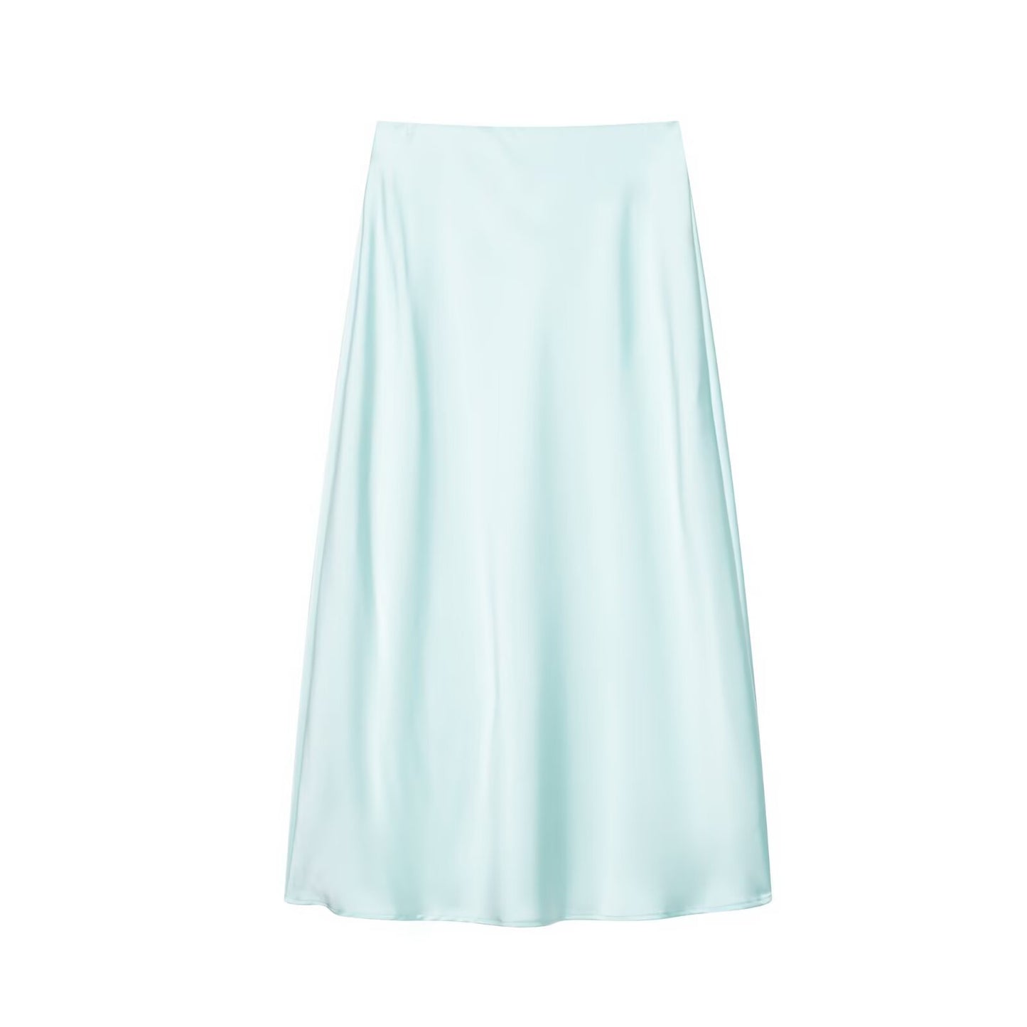 Womens Multicolor Satin-Feel High-Waisted Skirt