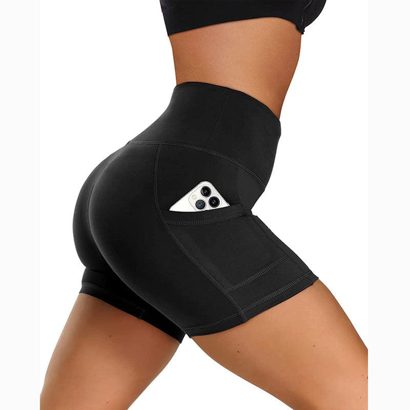 Hip Raise Slim Fit Running Sports Tight Stretch Shorts