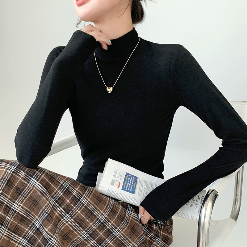 Half Turtleneck Bottoming Shirt Inner Wear Long Sleeve T-shirt Top