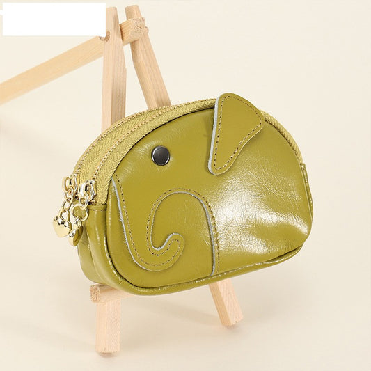 Wallet With Keychain Genuine Leather Multifunctional Coin Card Holder