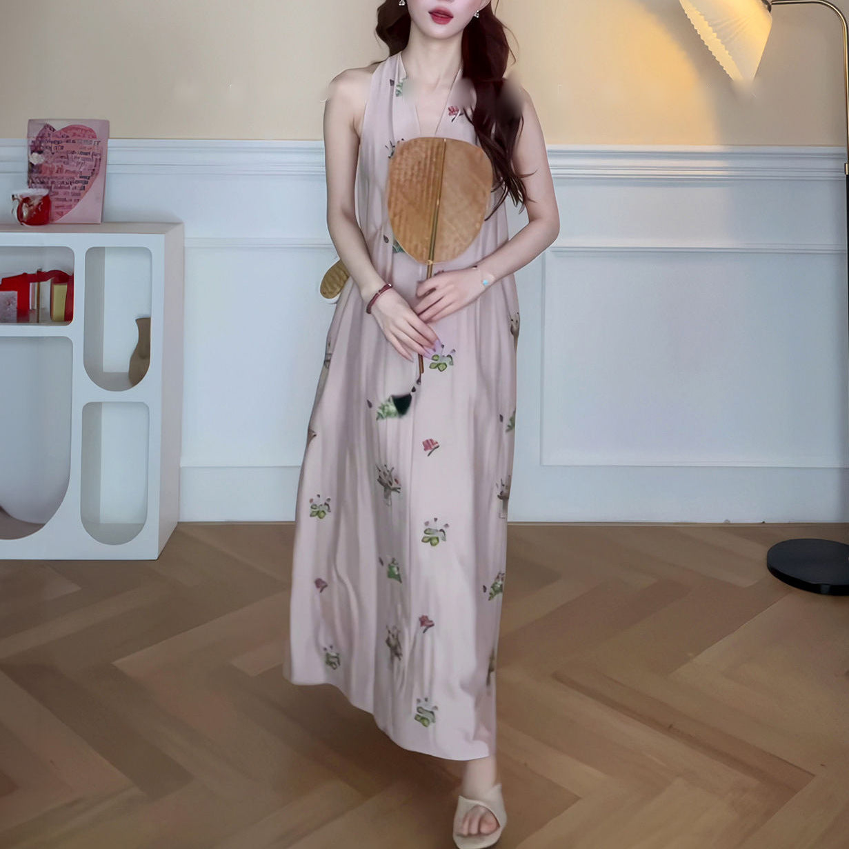 French-style V-neck Loose Laid-back Dress