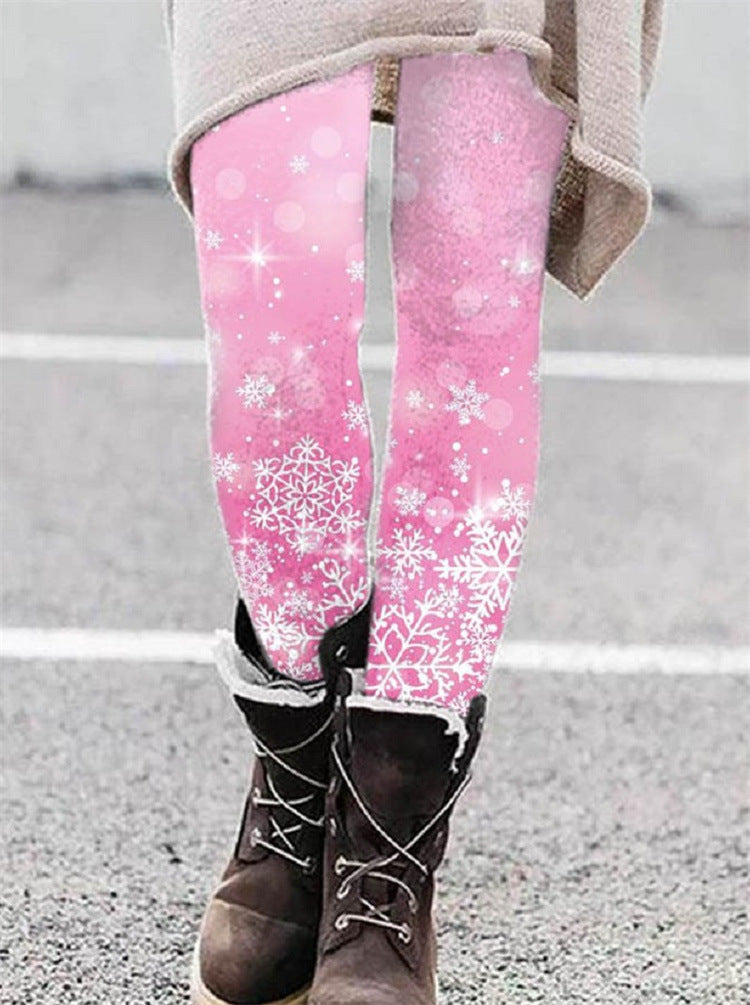 Mode Mønster Elastiske Leggings Trendy Kvinder
