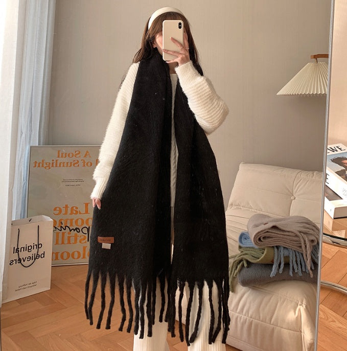 Fashion Long Shawl Student Solid Color Versatile Scarf