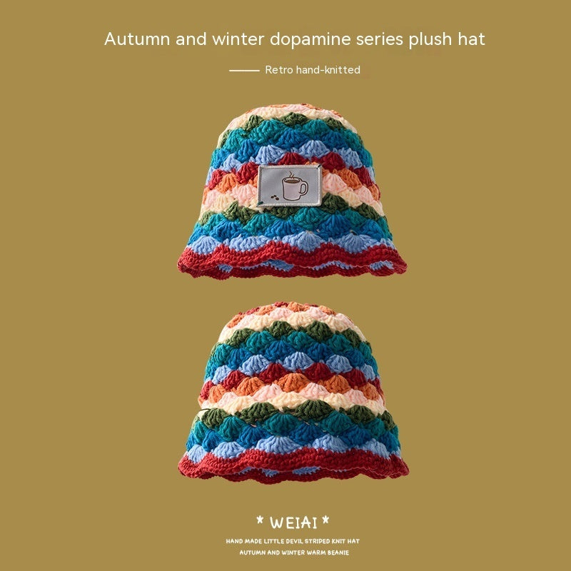 Dopamine Hat Women's Retro Knitted Warm