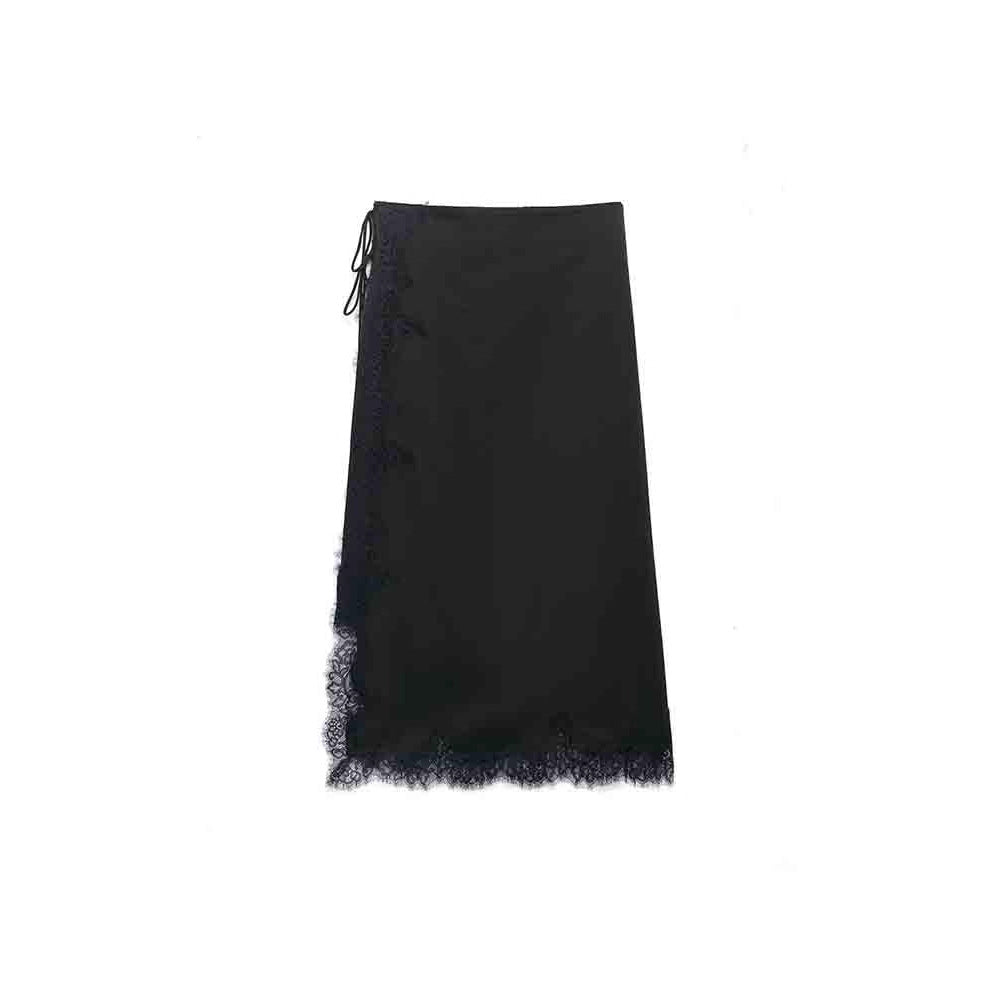 Womens Lace Skirt With Bow Detail