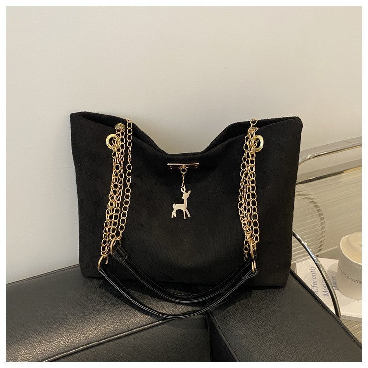 Retro Commuter Texture Chain Shoulder Bag