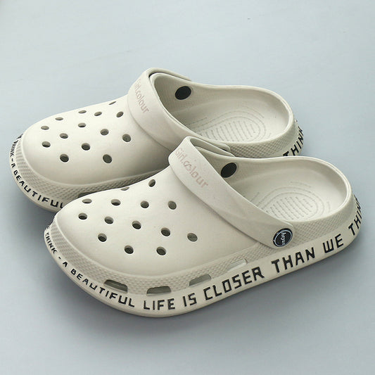 Home Slippers Home Sandals Women's Ins Trendy Toe Box For Outdoors Nurse Sandals Graffiti Platform Beach Shoes