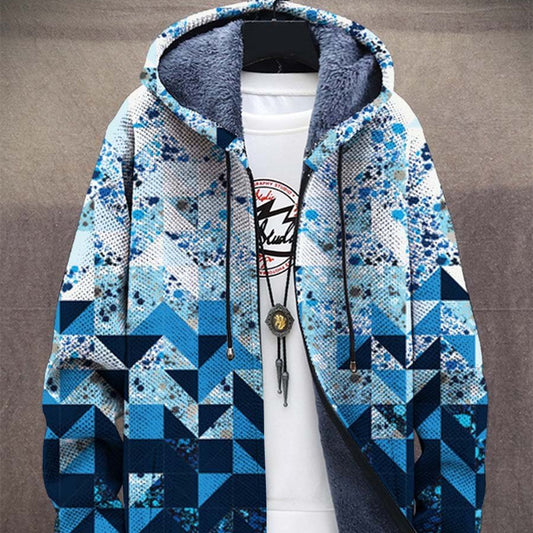 Men's Plush Thick Loose Long Sleeve Coat Cardigan
