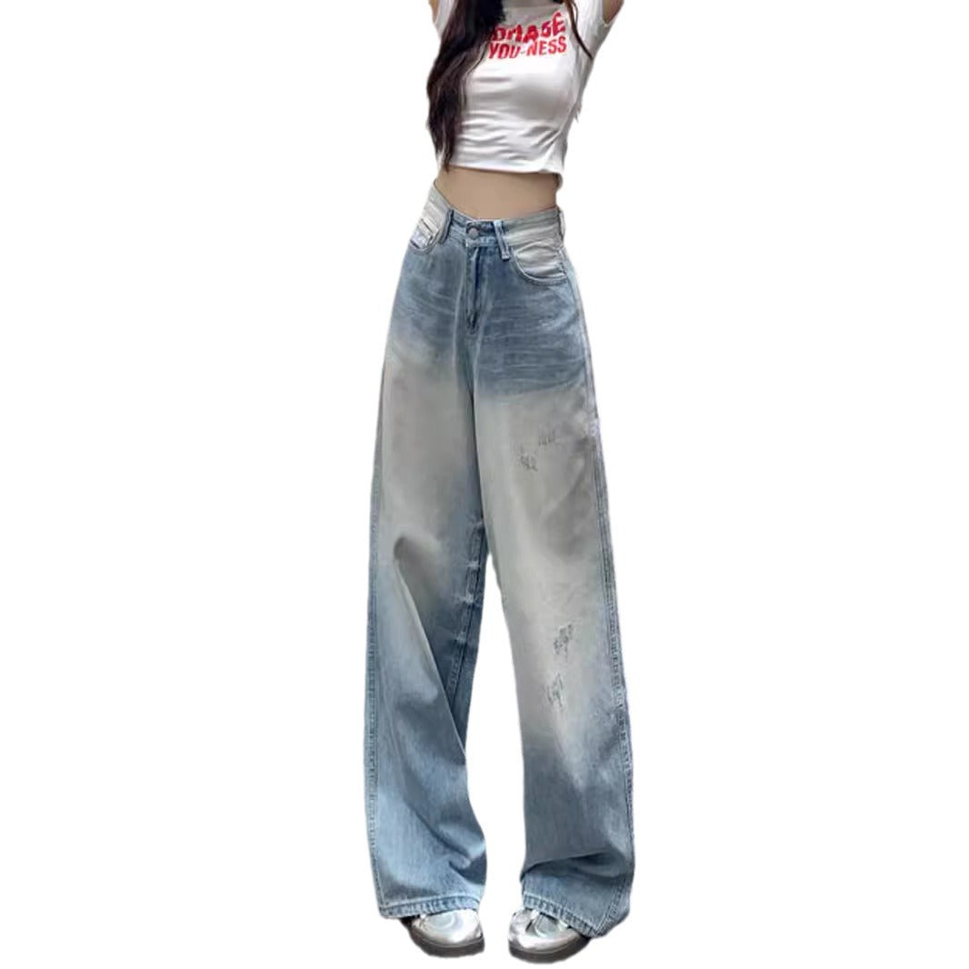 Dame Amerikansk Retro Vide Ben Jeans Løse
