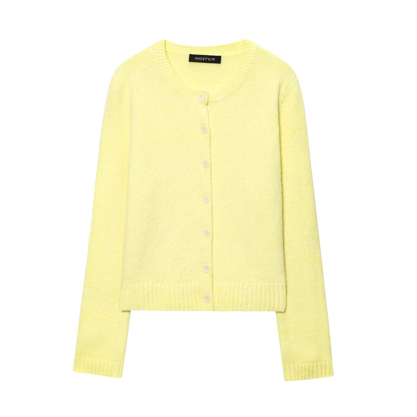 Europæisk og Amerikansk Stil Kvinders Fransk Creme Gul Sweater