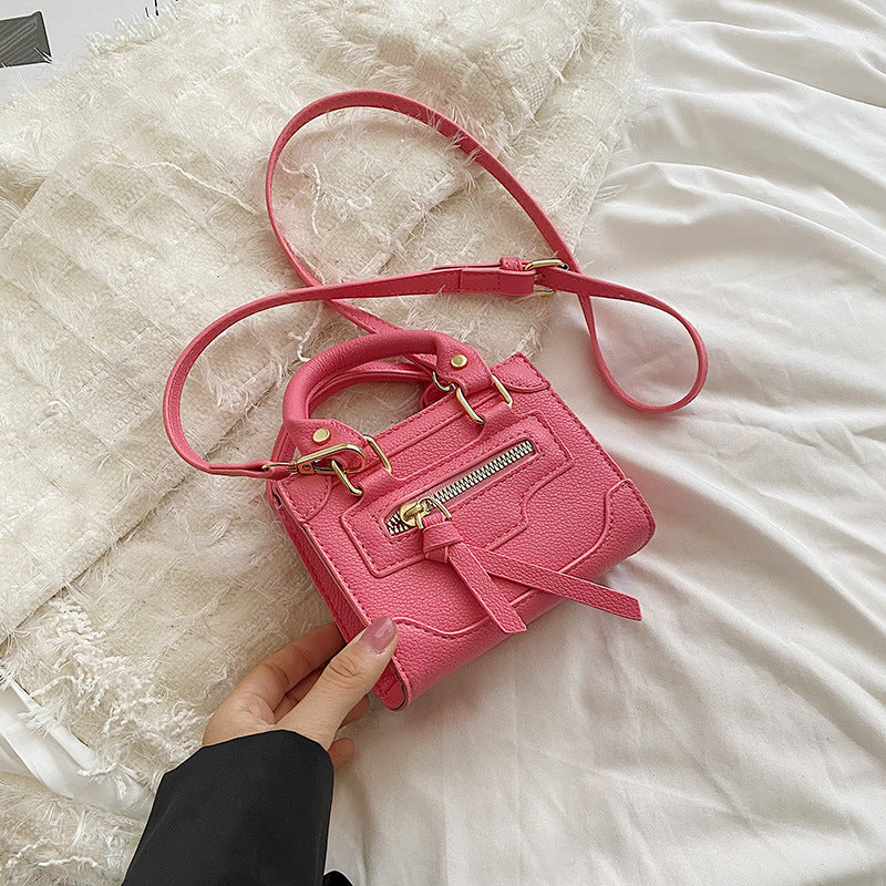 Women's Fashion Solid Color Biker Shoulder Bag