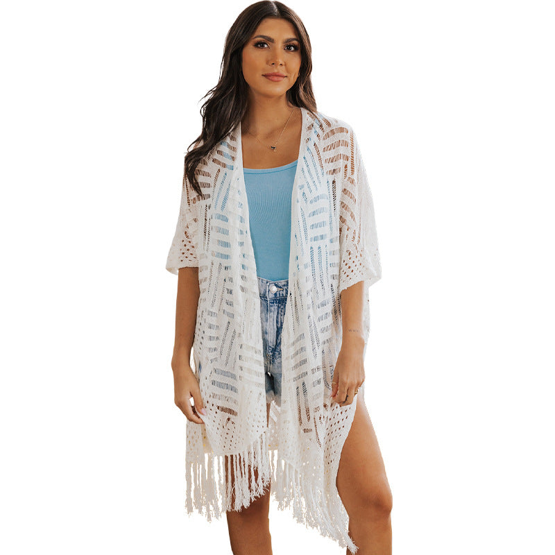 Women's Top Mid-length Blouse Tassel