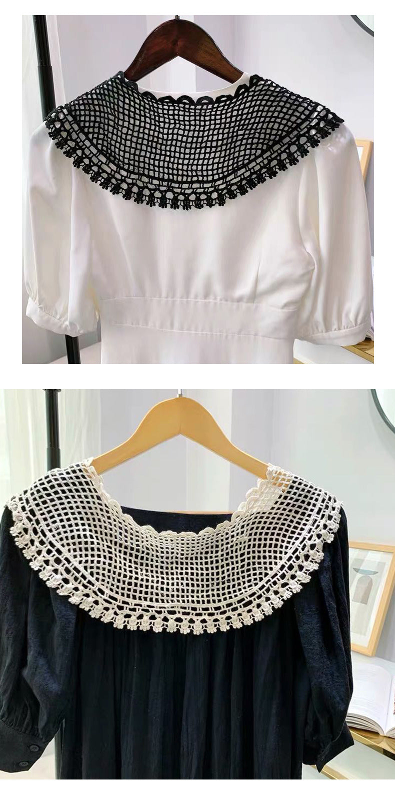 Thin Hollow Lace All-matching Short Lace Small Scarf