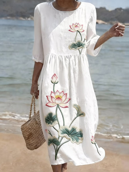 Casual Printed Temperament Long Skirt Girl