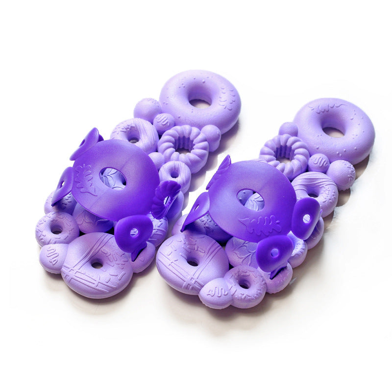 Creative Bathroom Non-slip Soft Bottom Donut Slippers