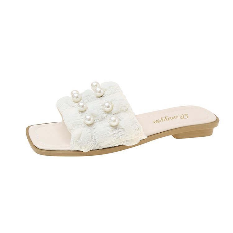 Women's Summer Outer Wear Pearl Beach Slippers