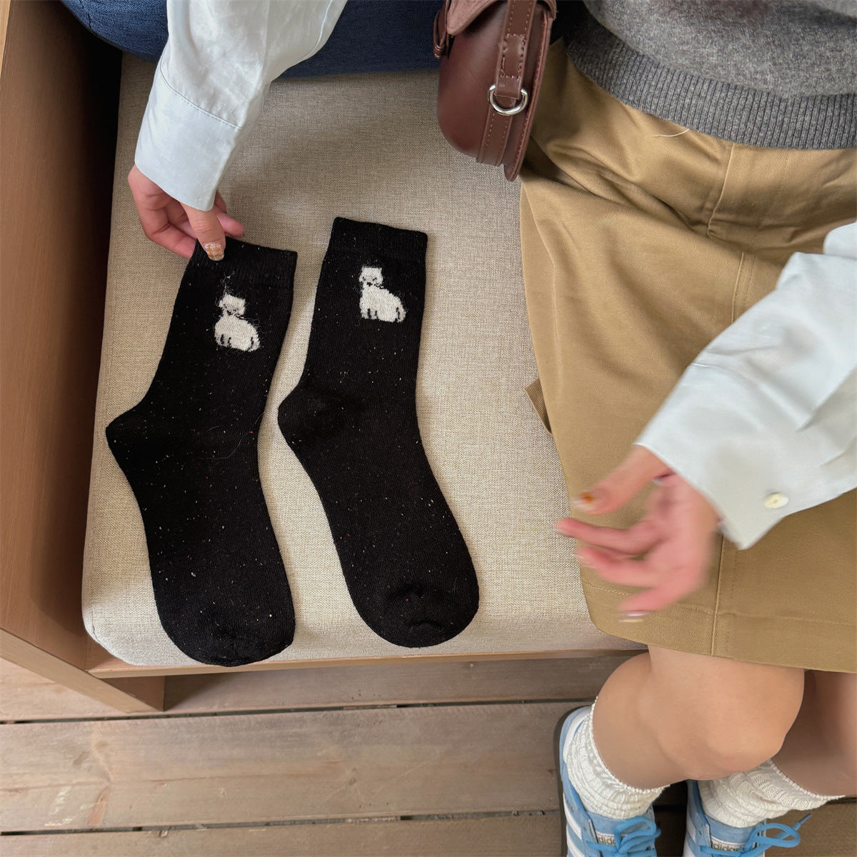 Japanese-style Versatile Mid-calf Socks For Women