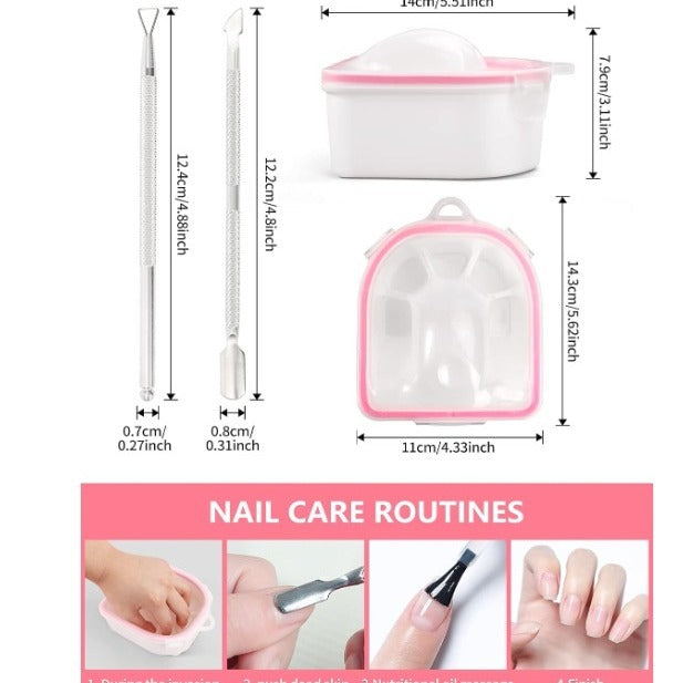 Manicure Implement Double Layer Manicure Bowl Suit