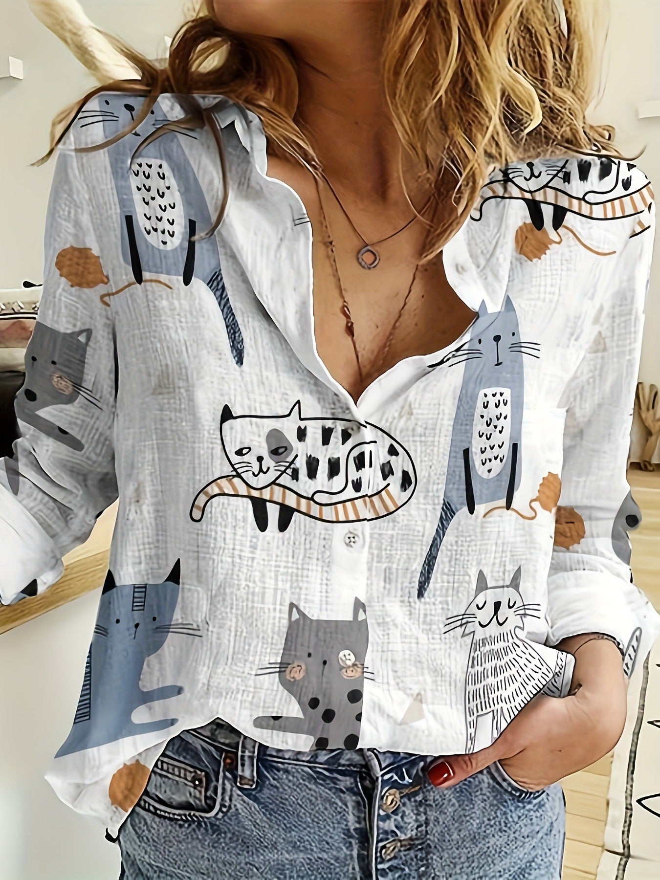Love Sweet Fresh Casual And Comfortable 3D Digital Printing Loose Oversized Shirt Female