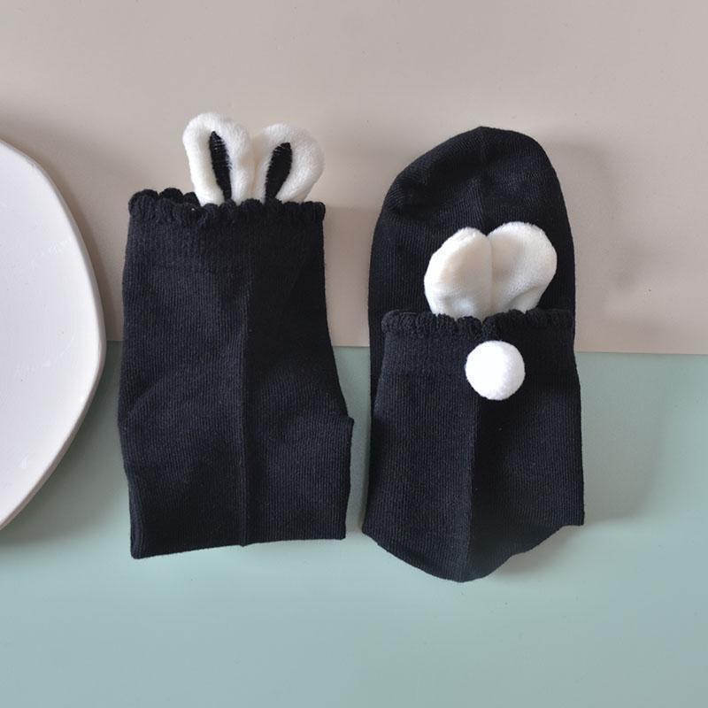 Japanese Cute Women's Solid Color Cotton Socks