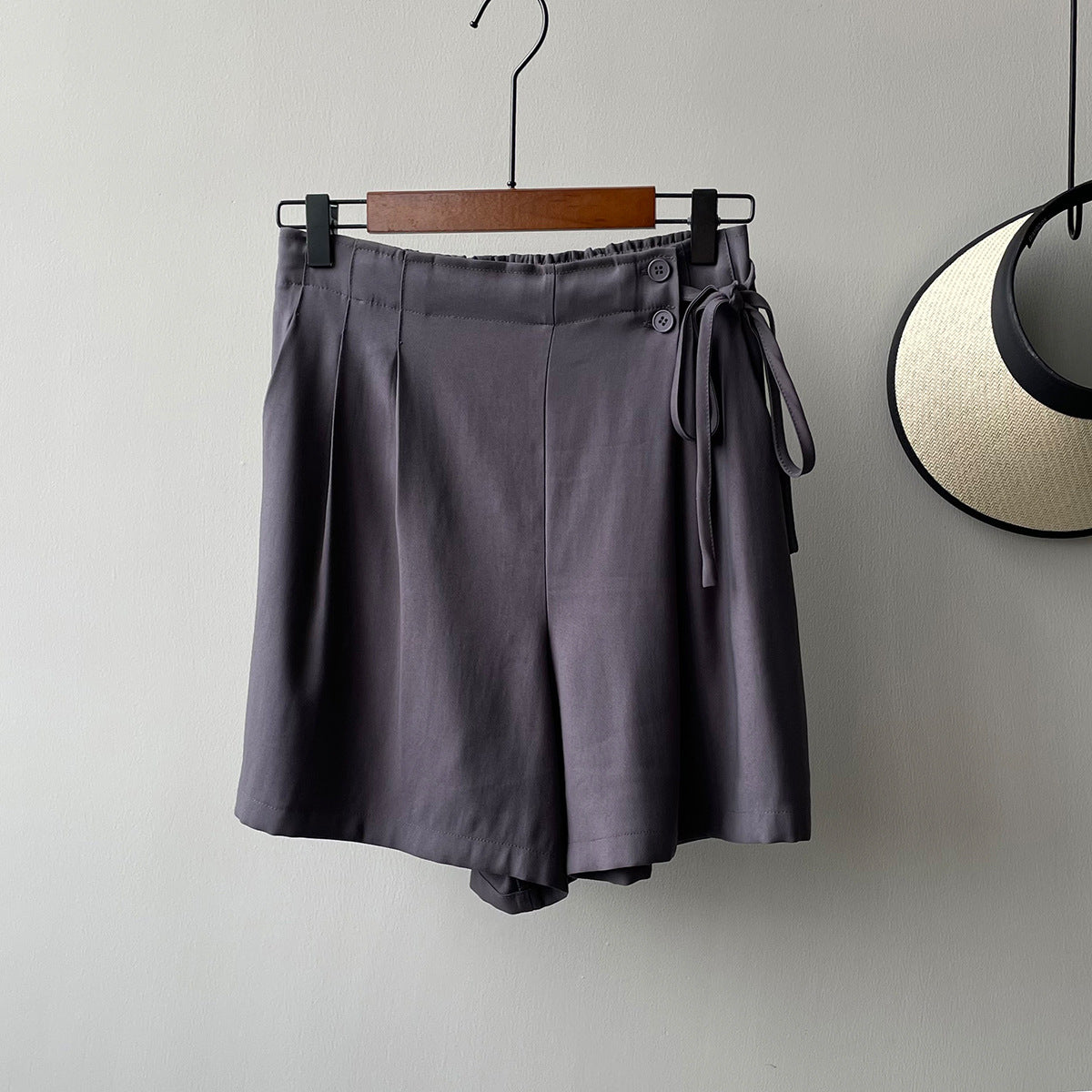 Women's Summer Lace-Up Niche Design High Waist Casual Shorts