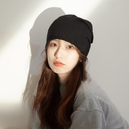 Japanese Style All-matching Black Thin Letter Toque