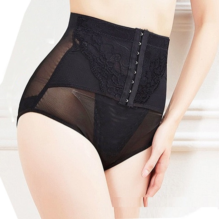 Women's Mid-waist Mesh Seamless Corset Waist And Hip Lift Body Sculpting Panties