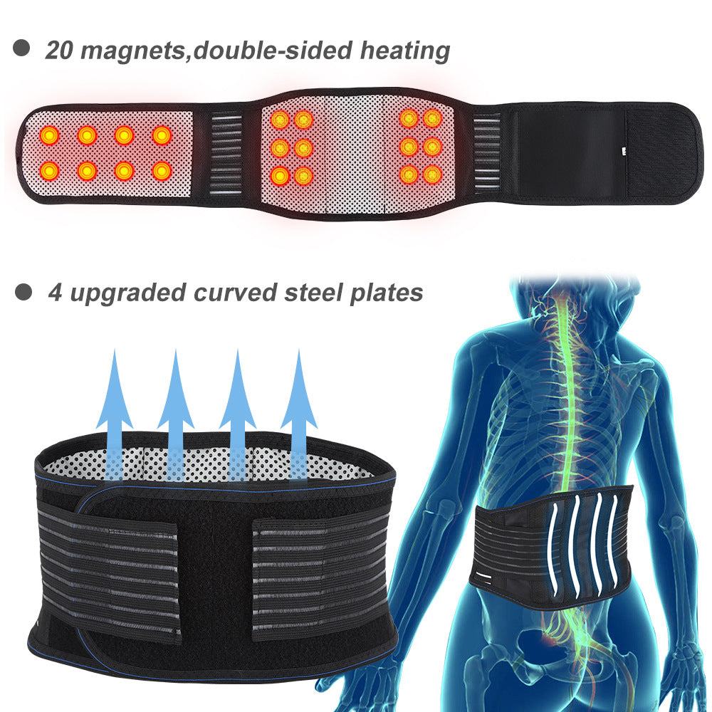 Waist And Abdomen Protection Belt Protection Magnet Self-heating Steel Plate Fixed Support