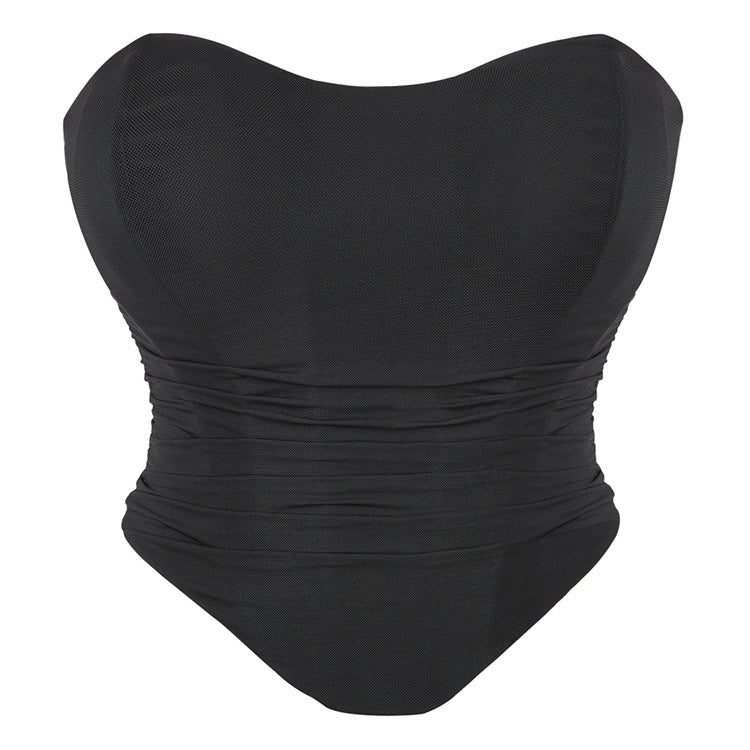 New Style Black Breathable Mesh Top