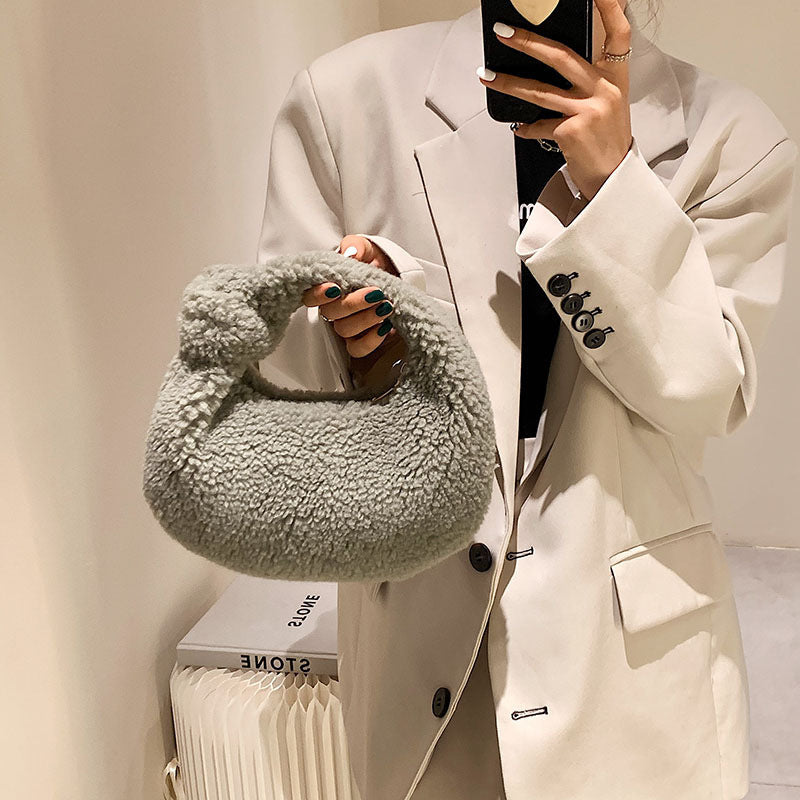 Popular Niche Lamb Wool Mobile Phone Bag