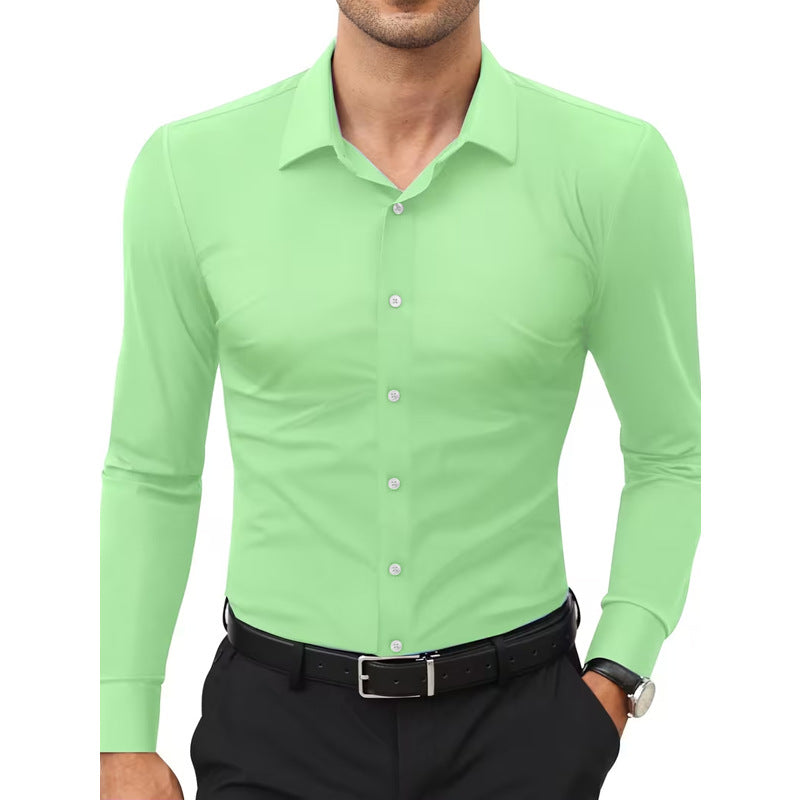 Stretch White Button-Down Mens Plus-Size Shirt Business Best-Selling Amazon Shirt