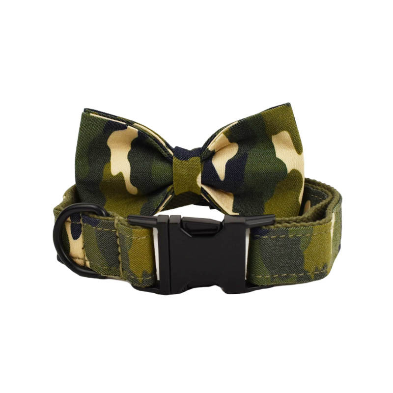 Dog Collar Hand Holding Rope Camouflage