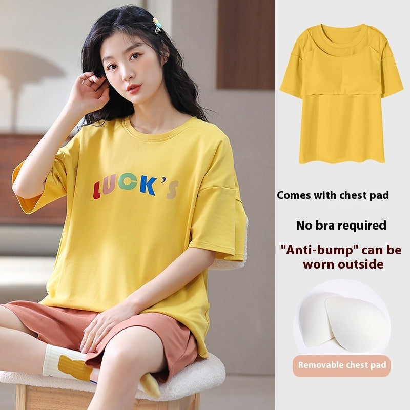 Casual Loose Home Wear Korean Style Sweet Two-piece Suit