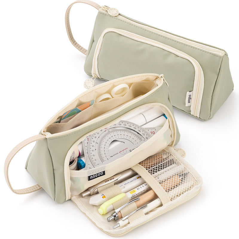 Simple Candy Color Student Canvas Stationery Box