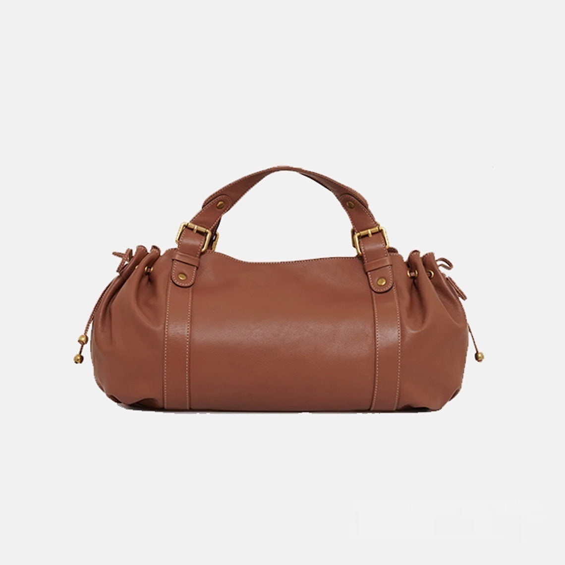 Womens Solid-Color Simple Tote HandbagShoulder Bag