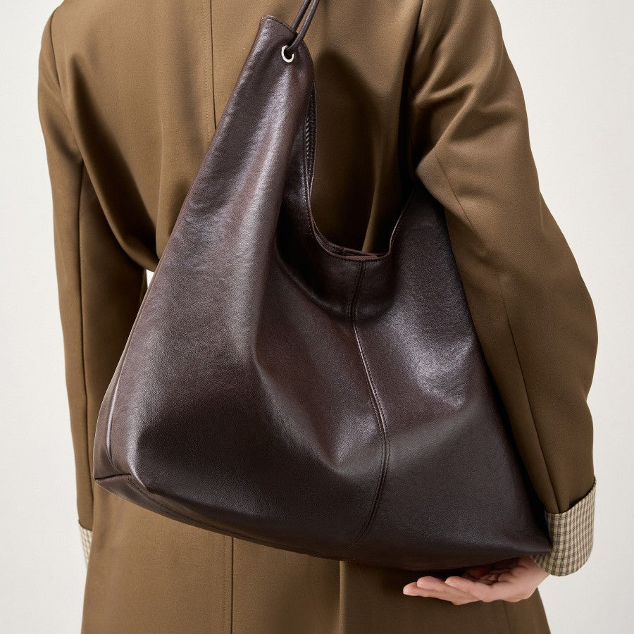Vegetable Tanning Leather Popular Large-capacity Textured Tote Bag