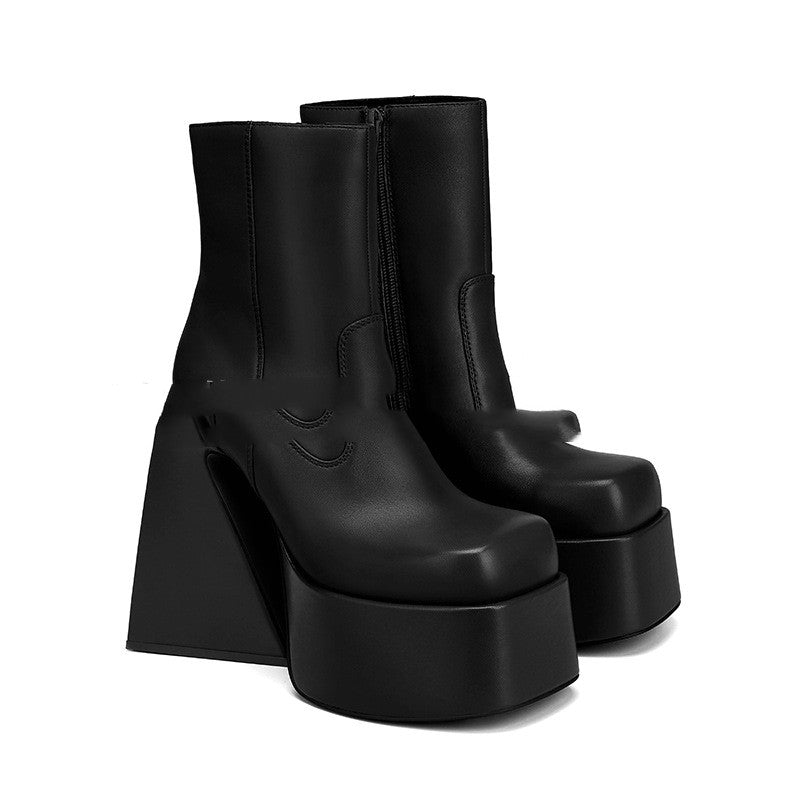 Show Same Style Square Chunky Heel Sleeve Women's Shoes