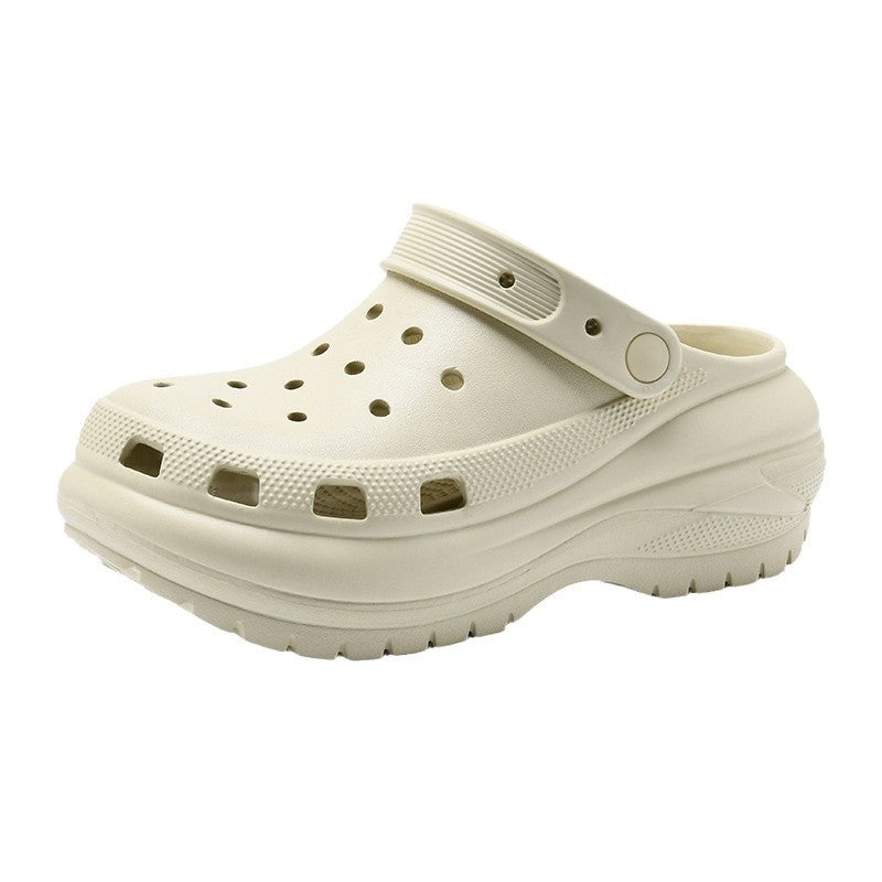 Thick-soled Daddy Shoes Retro Beach Hole Shoes