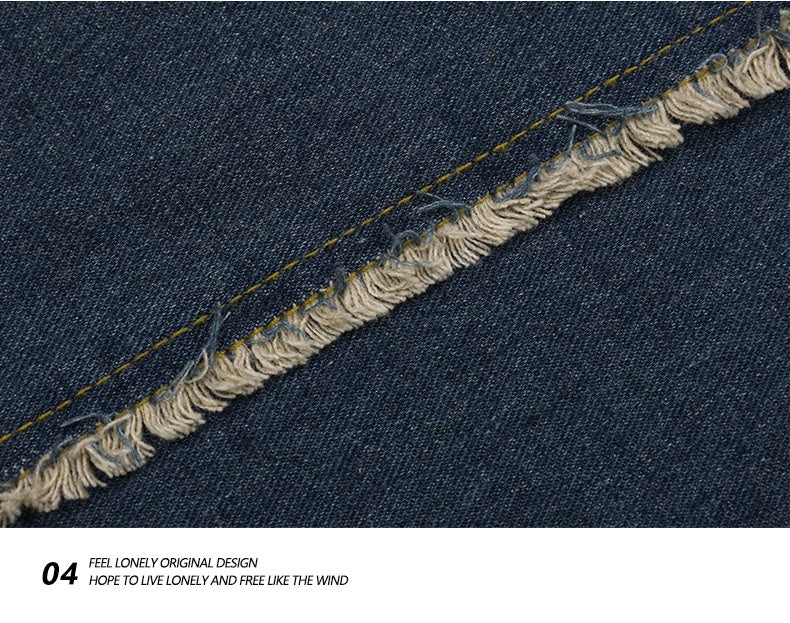 XINGX Raw Hem Wide Legs Jeans