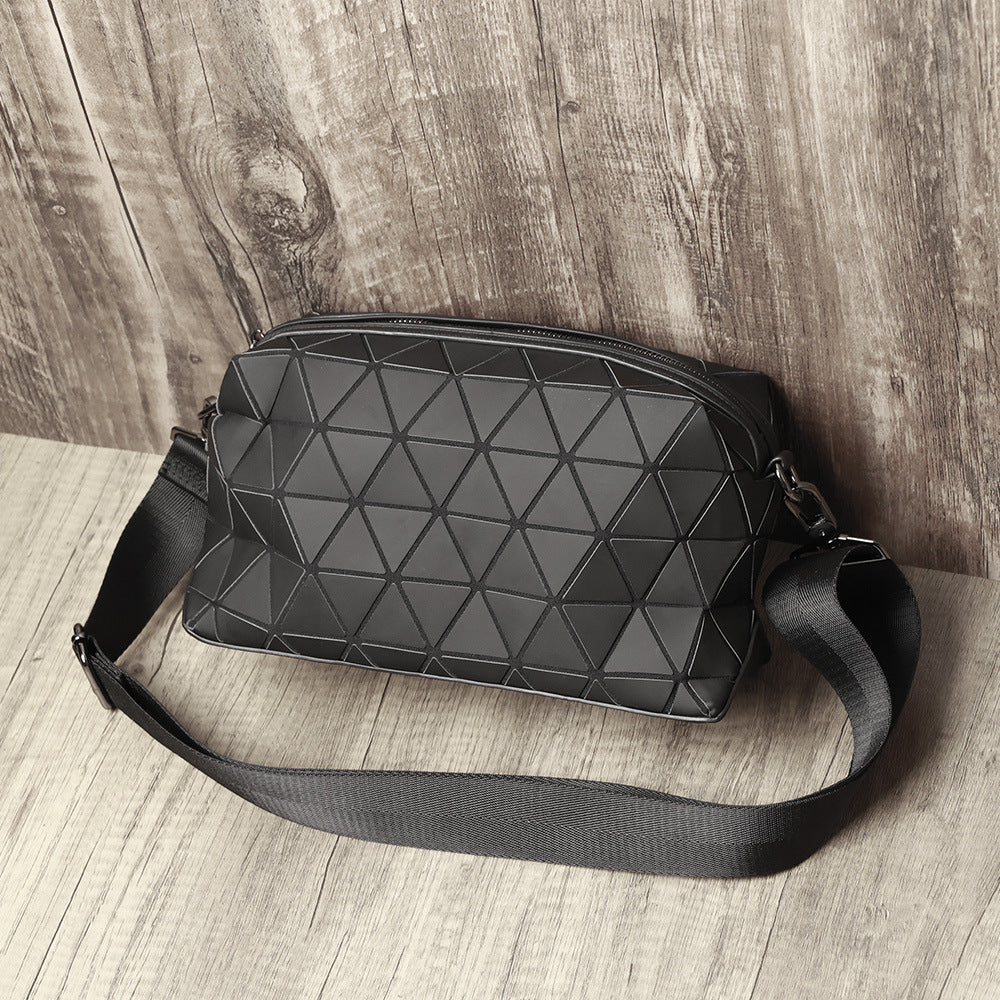 Fashion Men's And Women's Shoulder Bag Crossbody Geometric Diamond Pattern Bag