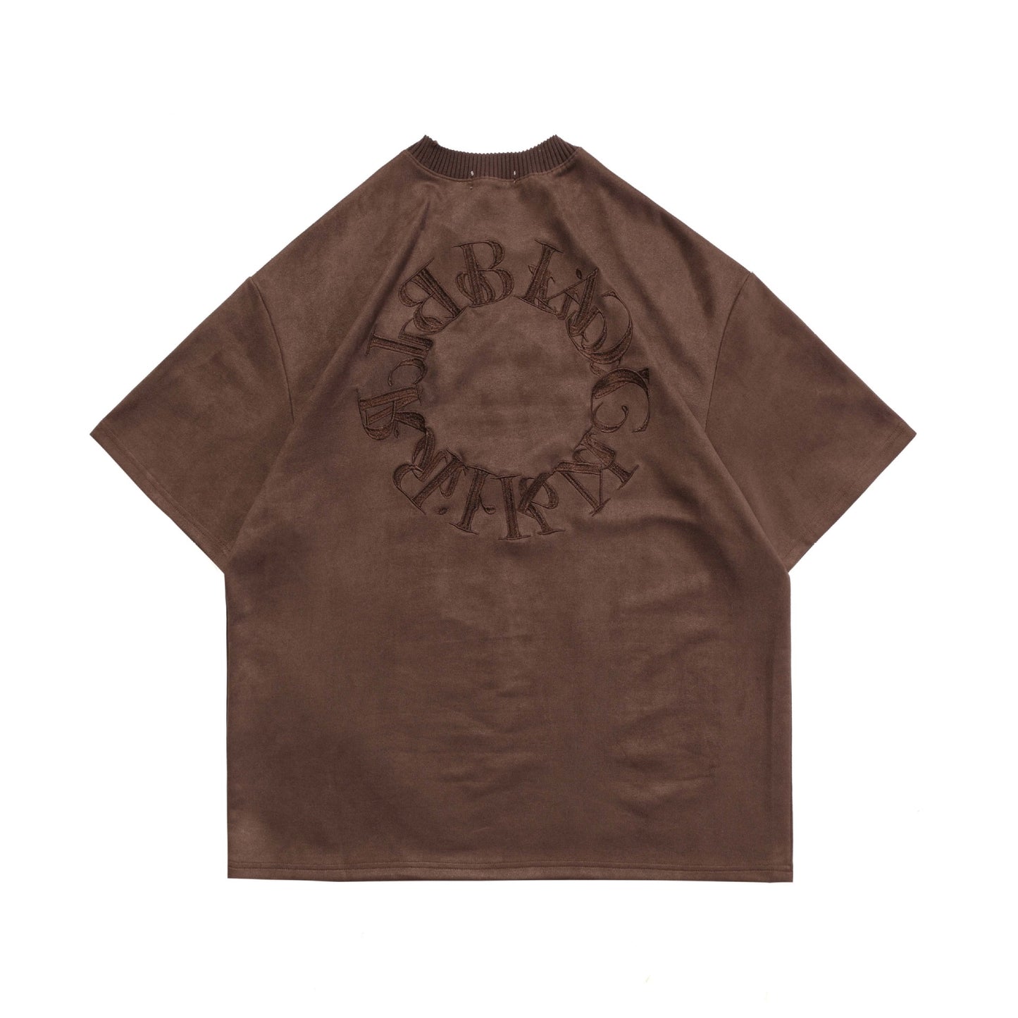 Suede American Street Men's Embroidered Letter Short Sleeve T-shirt