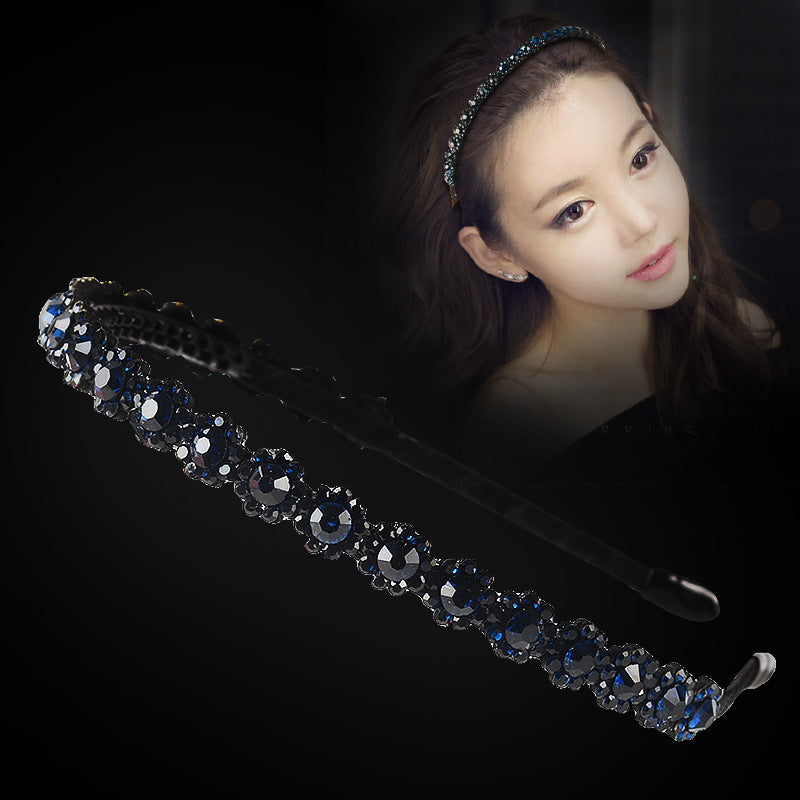 Women's Headband Rhinestone Tooth Clip Simple