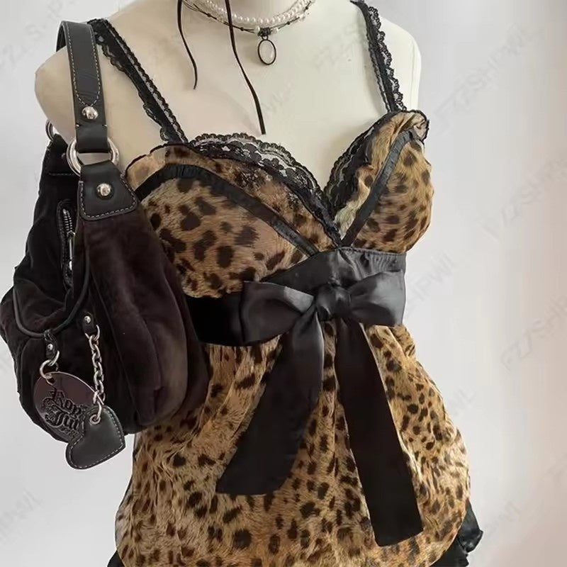 Fashion Sexy Hot Girl Striped Lace Bow Sweet Women's Fashion Clothing Sling